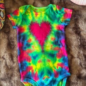 Custom tie dyed onesie